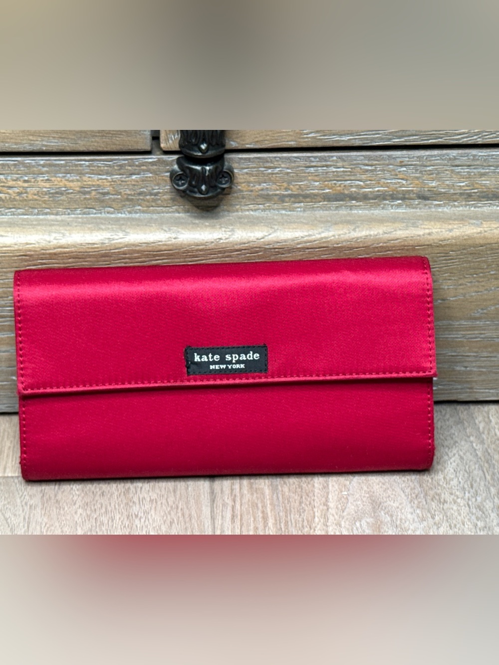KATE SPADE Satin Red Wallet
